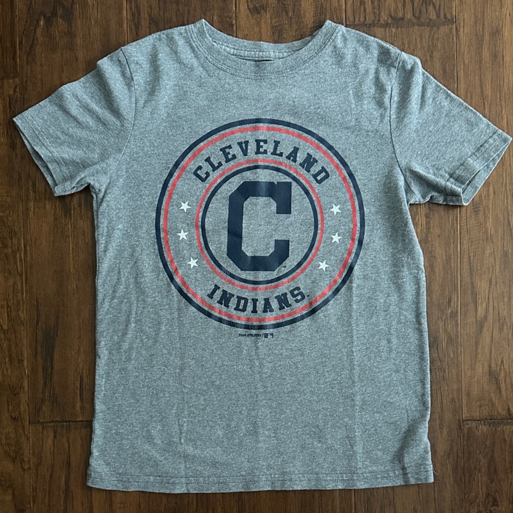 Cleveland Indians Gray Short Sleeve Kids Tee sz 8